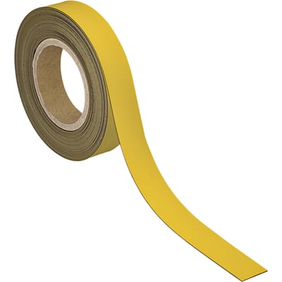 MAUL Magneetband - geel - metaal - beschrijfbaar - 1 stuk - 10 m x 30 mm x 1 mm