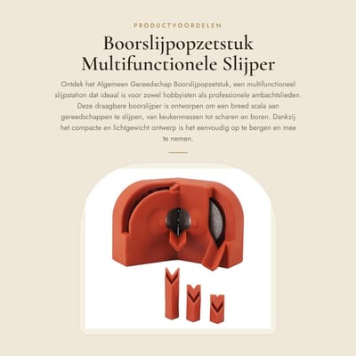 Dailygoods- Slijpstation Compact Ontwerp - Multifunctionele Slijper - Draagbare Boorslijper - Gereedschap Slijpen - Verlengt Levensduur Boren - Lichtgewicht en Gemakkelijk Op te Bergen