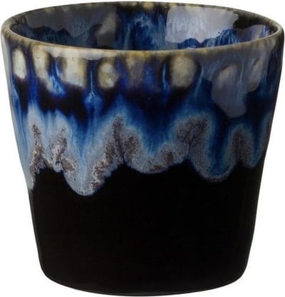 Costa Nova - servies - lungo kop - Grespresso Zwart - aardewerk - H 7,5 cm