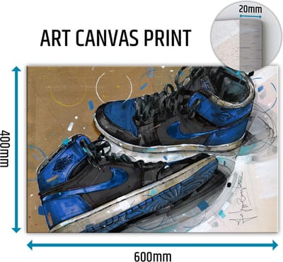 Sneaker canvas 1984 royal blue 60x40 cm