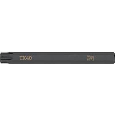 WERA bit 867 S ster profiel, T40 x L 70 mm, extra taai, 1/4 inch aandrijving, DIN ISO 1173, 5 stuks