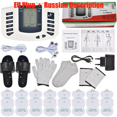 Full Body Tens Ems Spierstimulator 16 Pads Digitale Meridianen Massageapparaat voor Pijnverlichting Therapie