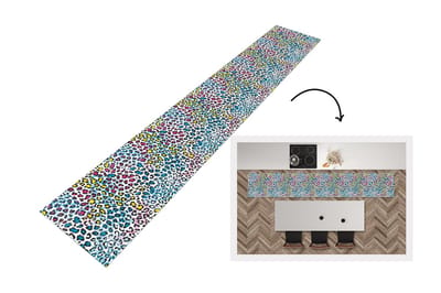 Keukenloper - Loper keuken - Panter - Regenboog - Patroon - 300x50 cm - Keukenloper vinyl