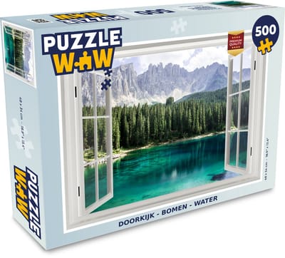 Puzzel Doorkijk - Bomen - Water - Legpuzzel - Puzzel 500 stukjes