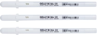 Gelschrijver Sakura Gelly Roll Classic 08 set à 3 stuks wit | 6 stuks