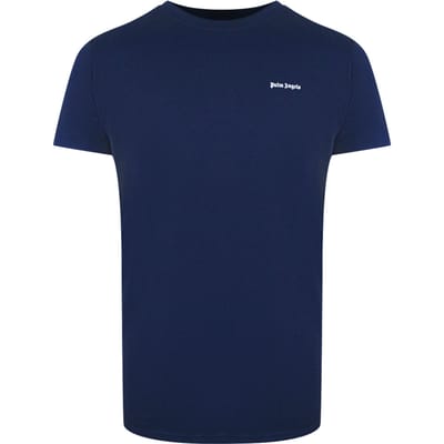 Palm Angels Classic Logo Marineblauw T-shirt