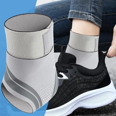 Enkelbrace - Enkelsteun Sport - Sport Stabilisatie - Ademende Composietstof - Universeel - Grijs