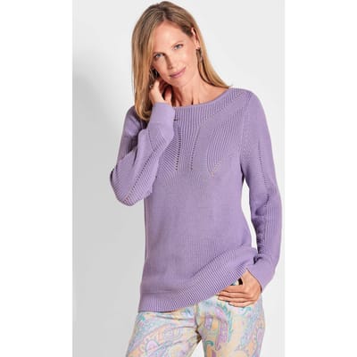 Pullover met ribtricot - sering - Gr. 52 van Goldner Fashion