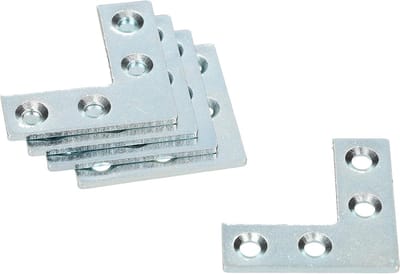 Hoekverbinders Set - Koppelingen Plaatjes - Hout Verstevigen - Verzinkt Staal - 30x30x10mm - Zilver