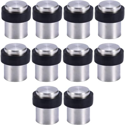 GELLDG Deurstopper - Cilindrische vloerdeurstopper - Vloerdeurstopper - 4,5 cm - 10 stuks - Roestvrij staal