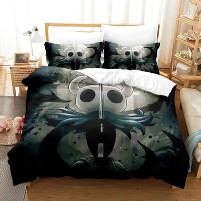 Anime Game Hollow Knight Beddengoedset Dekbedovertrek Bedset Dekbedovertrek Kussensloop Dekbed King Queen Maat Jongens Volwassenen Beddengoedset EU King 240x220cm