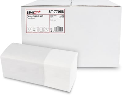 XXL Verpakking Papieren Handdoekjes Z-vouw 2-laags Cellulose - 4000 Vel