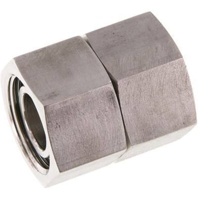 22L RVS Rechte met Draaidoorvoer 160bar FKM O-ring en Afdichtconus ISO 8434-1