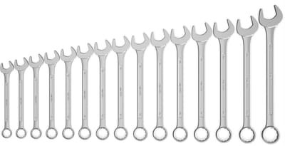 FAMEX 10345-15 Set van 15 combinatiesleutels in chroom vanadium staal