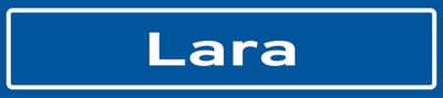 Fotofabriek Straatnaambord Lara | Straatnaambord met naam | Cadeau Lara