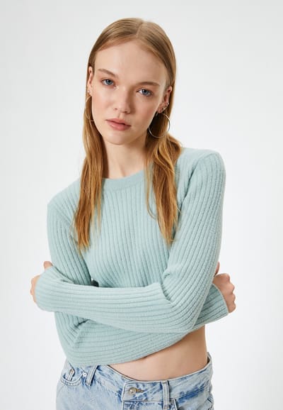 Ronde kraag Slim Sweater
