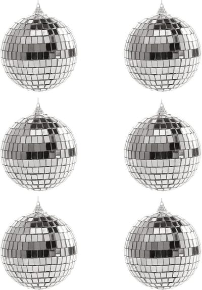 Solidchoice - Set van 6 Discobollen voor Vrolijke Feestdecoratie