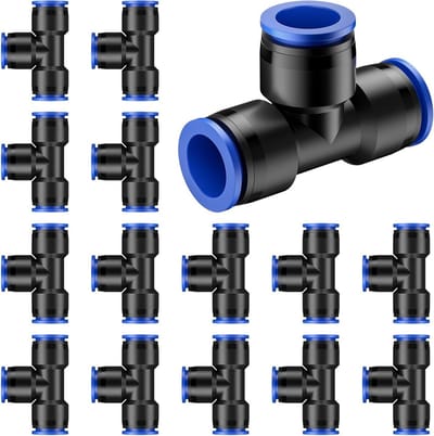 15 Stuks T-stukken 16 mm voor 12,7 mm Slang - Push-to-Fit 3-Weg T-Connectoren voor Druppelirrigatie en Tuinonderhoud