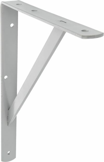 AMIG Plankdrager/planksteun van metaal - gelakt grijs - H400 x B275 mm - boekenplank steunen - tot 225 kg