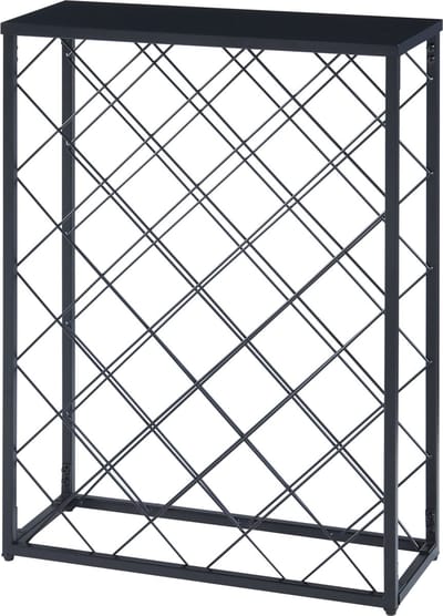 Wijnrek Taivassalo voor 25 flessen 71,5x53x20 cm zwart mat [en.casa]