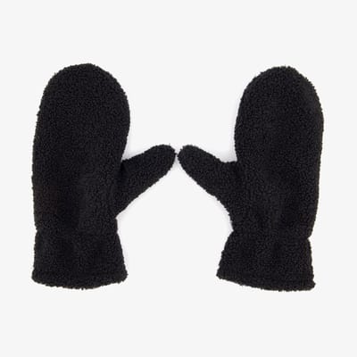 Dames teddy wanten zwart