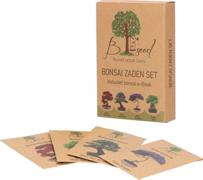 B-seed Zaden Set Incl. e-Book Bonsai Zaden Kweken - Boompje in Pot - Kamerplanten - Kweekset