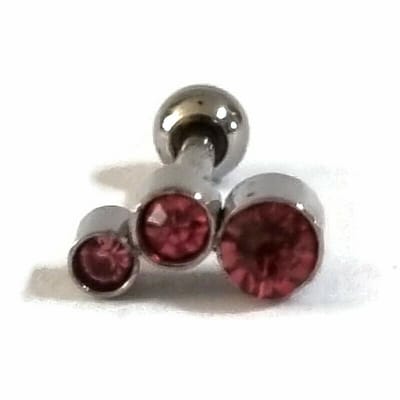 Aramat Jewels | Piercings | Roze Steentjes Helix piercing oor | | | |10mm | Staal | Volwassenen | Verkleurd niet