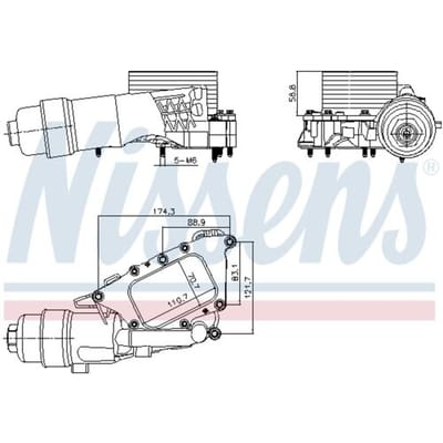 Olie radiator, motorolie NISSENS 91385