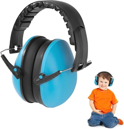 Kinder gehoorbescherming - Geluidsdempende koptelefoon - Leren en concentreren - SNR 25 dB demping - Opvouwbaar ontwerp - Blauw