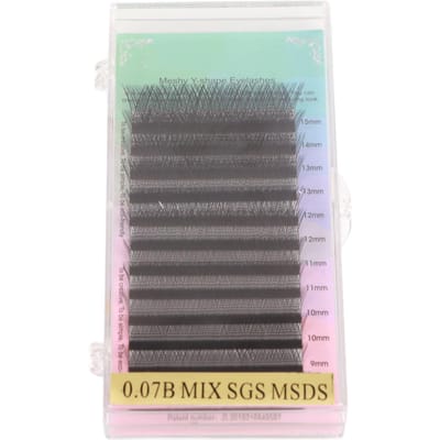 Volume Extensions Wimpers Zacht 0.07B Dikte Dubbele Haarpunt Professionele Waaiervormige Wimpers 8-15mm white