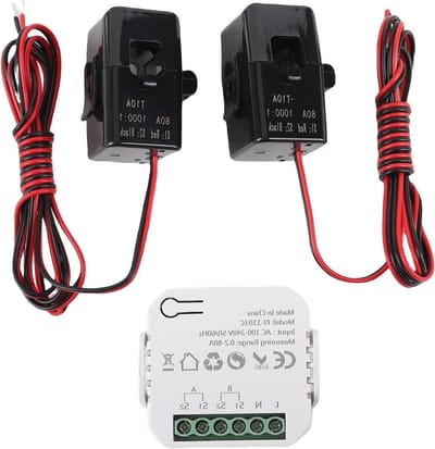 Asixxsix Slimme energiemonitor voor thuis, intelligente energiemonitor met wifi, slimme elektriciteitsmeter met hoge veiligheidsnormen,data-analyse en gebruiksvriendelijke bediening