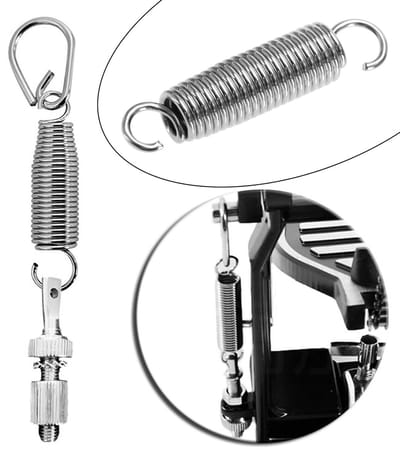 Dailygoods- Pedaal Lente 6,1 cm - 4x Kick Pedaal Veren - Roestvrij Staal - Duurzaam - Universele Pasvorm - Eenvoudige Installatie - Kickpedaalveren