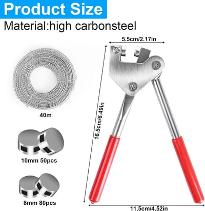 Complete Plombenzangenset met 130 Ronde Seals (8 10mm) en 40M Plombed Sealing Rod Kit voor Elektriciteits-, Water- en Gasmeters