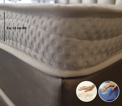 Tencel Topper 70x190 2- zijdig XXL HR55 Koudschuim Nasa Traagschuim