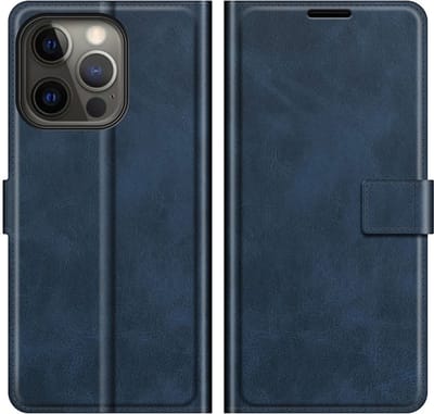 Just in Case hoesje geschikt voor iPhone 13 Pro - Wallet TPU Hoesje - Blauw