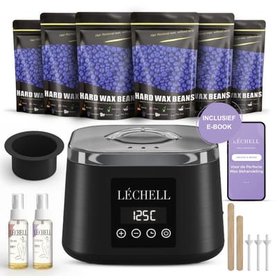 Léchell® Smart Wax Apparaat - Wax Beans Verwarmer - Ontharing set - Wax set - Pre-en After Spray - Inclusief 600 gram Wax Bonen en E-book
