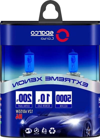 Autolampen H4 - Xenon Look Lampen - Sportief Gebruik - 5000K Daglicht Wit - 12V 60/55W