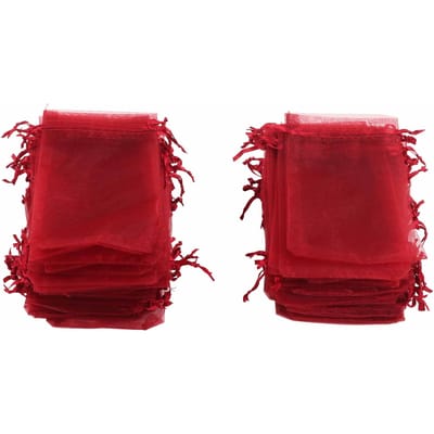 100 STUKS Organza Zakjes 10x15cm Transparante Trekkoord Cadeauzakjes Mesh Draagbare Sieradenzakjes Sieraden