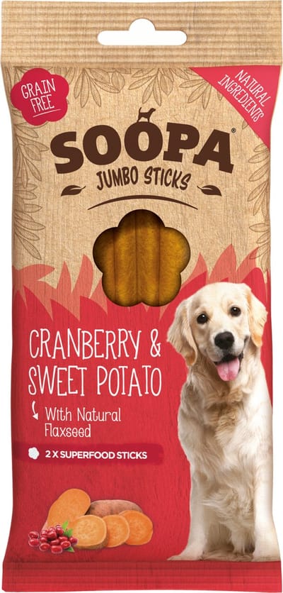 Soopa - Cranberry & Zoete Aardappel Jumbo Stick - 170g