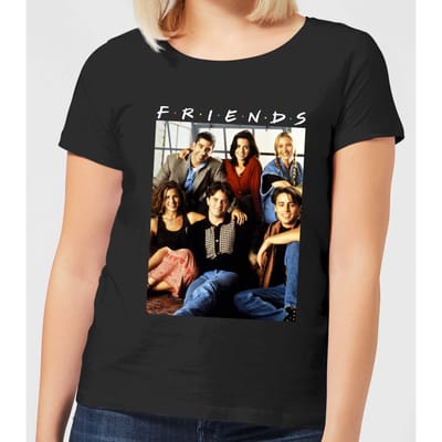 Friends Vintage Character Shot dames t-shirt - Zwart - 3XL