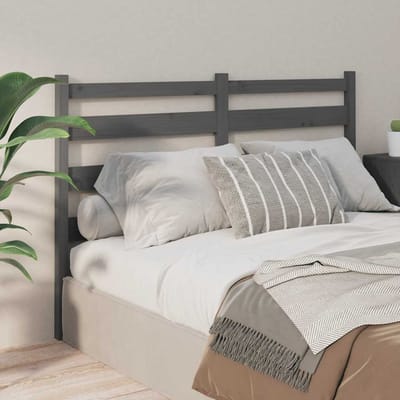 vidaXL - Hoofdbord - 166x4x100 - cm - massief - grenenhout - grijs