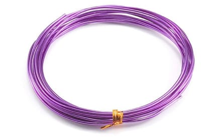 20 meter 0.8mm aluminium draad voor bloemen, DIY ambachten en decoraties, lichtpaars voor sieraden en kransen