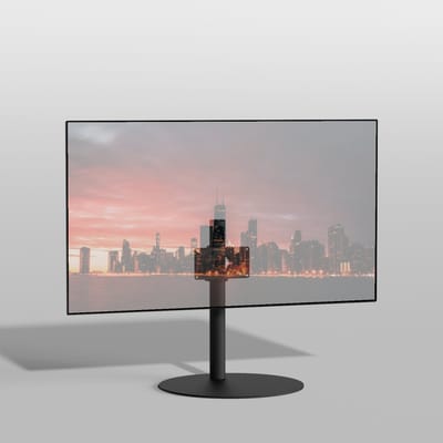 TV vloerstatief SPHERE 60 Design Tv standaard Trendy Zwart Staal 32-65” - VESA 200x100