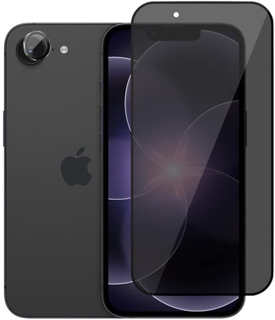 Privacy Screenprotector & Camera Protector geschikt voor iPhone 17e - Volledig Dekkend Glas