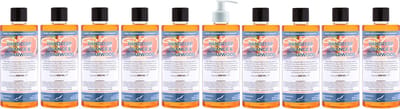 Handzeep Sweet Orange & Cedarwood 500 ml - set van 10 stuks - met gratis pomp - Voordeelverpakking
