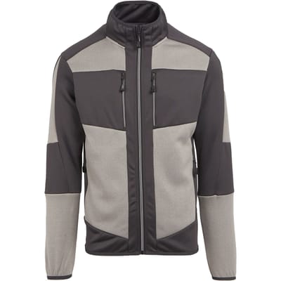Regatta E-Volve gebreide stretch midlayer voor volwassenen (Mineraalgrijs/antraciet)