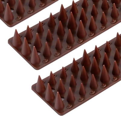 QORA®Duivenverjager - Duivenpinnen - Vogelpinnen - Duivenpinnen Met Plakstrip - Bruin - 29cm x 19cm x 4cm