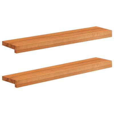 vidaXL - Raamprofielen - 2 - st - Lichtbruin - 70 - x - 15 - x - 2 - cm - Massief - beukenhout