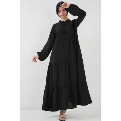 Maxi-jurk met Strikdetail