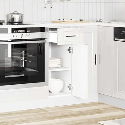 vidaXL - Onderkast - "Porto" - bewerkt - hout - hoogglans - wit